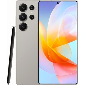 Unlocked Phones E25 Ultra Smartphone, 12+512GB Unlocked Cell Phone with Build-in Pen, 48+108MP Camera, Android 14.0, 6800mAh Long Battery, Dual SIM, 6.9 HD Screen, Face ID/GPS/Fingerprint Lock