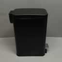 Slim Bathroom Trash Can with Lid Soft Close, 1.6 Gallon Stainless Steel Garbage Can with Removable Inner Bucket, Durable Step Pedal, Small Trash Bins for Toilet, Bedroom, Kitchen, Office (Black)