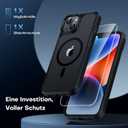 TAURI 2-in-1 Magnetic for iPhone 13 Case, [Designed with Magsafe] with Screen Protector, Shockproof Case for iPhone 13/14, Black