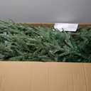 7 ft. Pre-Lit Snowy Artificial Christmas Tree Hinged Tree 11 Flash Modes with 450 Multi-Color Lights