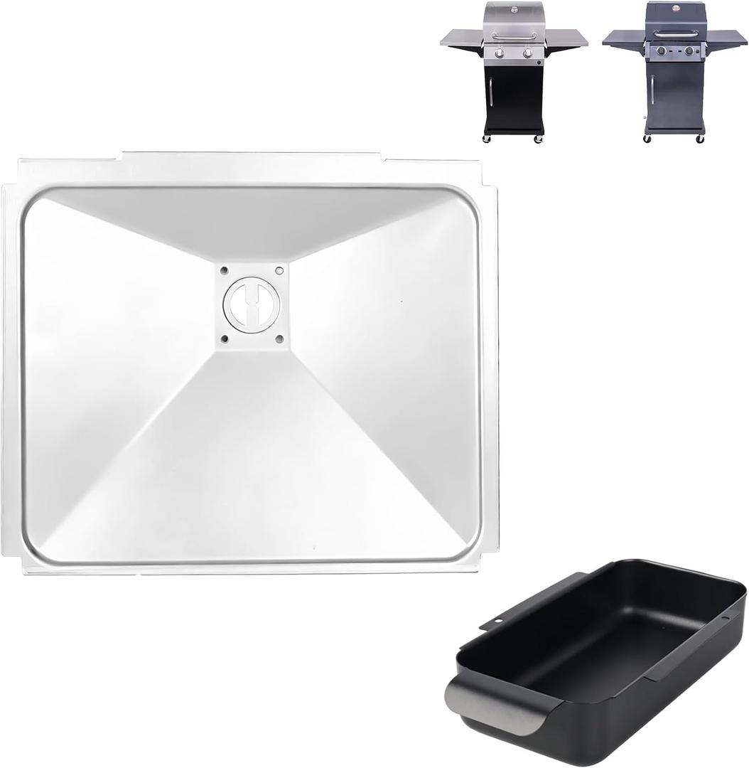 G325-5701-W1 Grease Tray with Catch Pan Replacement for Charbroil Performance 2-Burner Grills 463630021, 463660421, 463630422, 463660021, 463655021 - Drip Pan for Charbroil Grill Replacement Parts