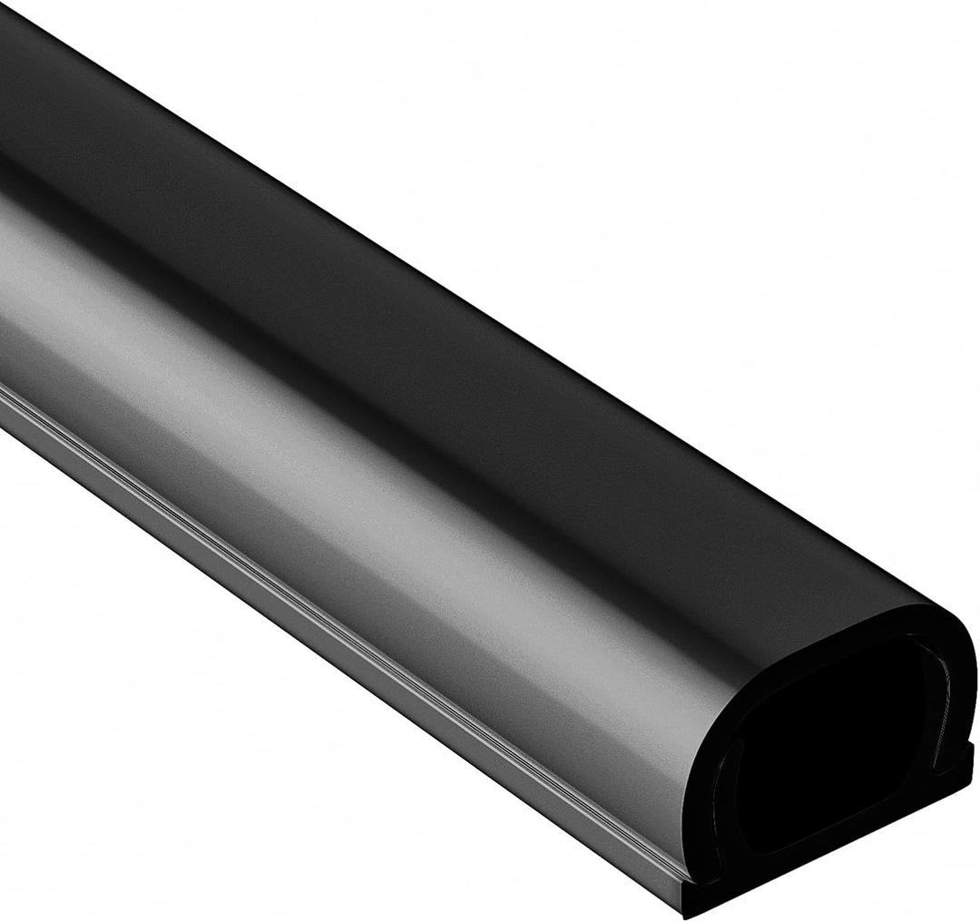 Yecaye 128in Wall Cord Hider for 1 Mini Wire, On-Wall Cord Cover Channel, Wire Concealer, Cable Cover Cable Management for Home Office, W0.5in H0.31in, Black