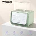 Baby Bottle Warmer, Grownsy 8-in-1 Fast Milk Warmer with Timer Breastmilk or Formula, Fits 2 Bottles, Accurate Temperature Control, with Defrost, Sterili-zing, Keep, Heat Baby Food Jars Function