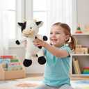 2 x Cow Stuffed Animals Soft Plush Cute Cow Doll for Boys Girls 11.8in(Zhang NIU heibaise)
