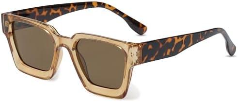 livho Rectangle Polarized Sunglasses Trendy for Women Men Retro Sun Glasses for Women Men 2025 Oversized UV Protection Shades, Pack 2