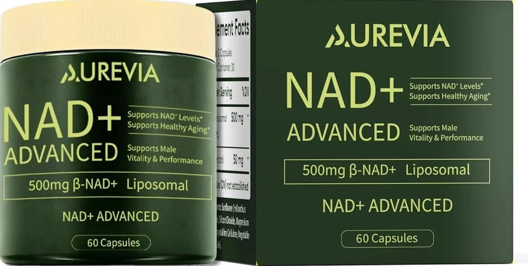IntyPure Aurevia Liposomal NAD+ 500mg Capsules, Daily Wellness, 60 Count, Exp 01/21/2028