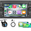 4G+64G Car Radio for Ford Fusion 2006-2011 Escape 2008-2012 Flex 2006-2008 Focus 2005-2007 Ford Transit 2005-2011 with Wireless CarPlay Android Auto 7 Inch IPS Touchscreen GPS WiFi BT DSP Audio
