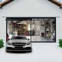 Garage Door Screen for 2 Car Garage-16x7FT Magnetic Garage Door Screen,Upgraded Heavy Duty Polyethylene Terephthalate with 6 Roll Up Starps for Patio, Outdoor Black