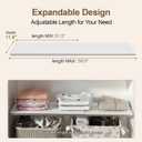 Cream White Adjustable Shelf for Closet (L: 31.5-59.in W：11.81 in), 31.49-59.05inch