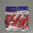Beistle Foil Happy 4th of July Streamers 2 Count, Patriotic Independence Day Red Silver Blue Party Decorations with White Ribbon, USA American Holiday Party Supplies for July 4th, 10 x 5