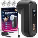 Fabric Shaver, Ziitty Lint Remover for Clothes, Type-C Rechargeable Lint Shaver with LCD Display & 6-Blade, Sweater Shavers to Remove PillingFuzz Remover Fabric Shaver for Clothing and Furniture