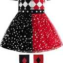 ReliBeauty Clown Halloween Costume for Girls Cosplay with Knee Pads (5/120)