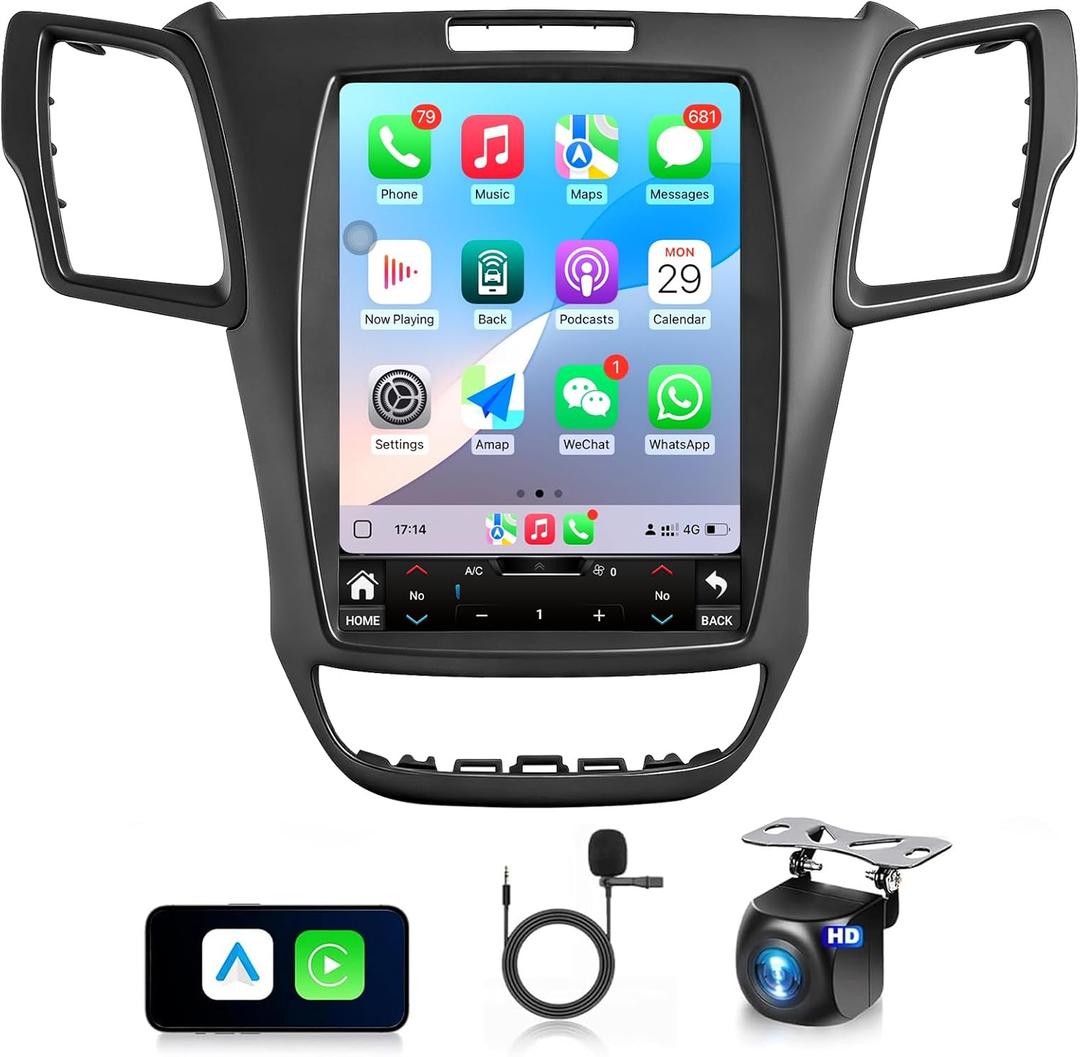 Car Radio for Acura RDX 2013-2018 Upgrade Stereo Replacement with CarPlay 10.4 inch Touch Screen Android Auto Bluetooth GPS WiFi SWC Backup Camera 8Core 4+64G