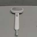 aumuca Cat Brush with Release Button, Cat Brushes for Indoor Cats Shedding, Cat Brush for Long or Short Haired Cats, Cat Grooming Brush Cat Comb for Kitten Rabbit Massage Removes Loose Fur (White)