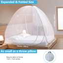 AMMER Pop Up Bed Tent with Oxford Bottom, Full Enclosure Mosquito Net Tent for Bed with Fine Mesh, Portable Sleeping Tent for Kids and Adults, Bug Protection Canopy for Twin, Full, Queen and King