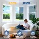rabbitgoo One Way Privacy Window Film Window Tint for Home with Tools, UV Blocking Heat Control Static Cling No Glue, Daytime Privacy See Out Not in, 35.4 in X 6.5 Feet, Silver