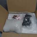 30 Pcs LED Christmas Village Set, 8 Ceramic Christmas Village Houses 17 Xmas Trees 2 Lamp Post with Snowman Santa Claus Deer Farmhouse Scenes Decor for Tabletop Mantel Holiday Display Gift (White)