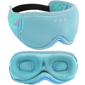 BambooCotton 3D Bluetooth Sleep Mask, LC-dolida 2025 New Sleep Headphones, Wireless Comfort, Sustainable Luxury for Better Sleep