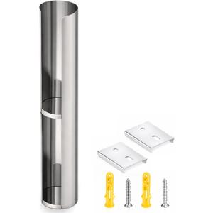 Wall Mounted Cup Lid Dispenser, Stainless Steel Dual Size Holder for 12–24 oz Lids, Space Saving Organizer for Coffee Shop Cafeteria Restaurant Beverage Station, 23.5 Inches