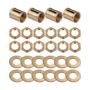 Lamp Pipe Locknut,Lamp Rod Couplings,Brass Lock Nut Fasteners for Standard 1/8 IP Threaded Pipe,Perfect for Lamp Assemlby or Repair,Lamp Tube Threaded Locknuts