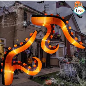 7 FT Halloween Inflatables Octopus Tentacle, Blow UpTrunk or Treat Car Decorations with Built-in LED Lights, Octopus Arm Legs Windows Decorations for Halloween Outdoor Party, Yard, Garden Décor (1PCS)