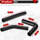 2pack 15 7/8" Length Gas Tank Fuel Filler Hose Replacement with 8 Clamps,1 1/2" ID 45 Degree Reinforced Gasoline Fuel Filler Neck Hose