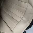Coverado Beige Nappa Leather Car Seat Covers, Universal Fit Front Seats, 2-Pack Waterproof Seat Covers, Perforated Faux Leather, Compatible with Most Cars Trucks