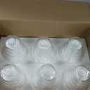 Farmhouse 6 Light Gold Chandeliers for Dining Room Light Over Table, Entryway Pendant Light for Foyer, Vintage Chandelier Ceiling Lights with Glass Shade for Kitchen Island Hallway, Adjustable Height