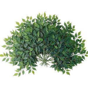 mizii 24pcs Artificial Greenery Stems Silk Green Leaves Fake 23in Ficus Garland Spray Plants Faux Greenery Decoration for Centerpieces Wedding Arch Flower Bouquet Table Home Decor (24)