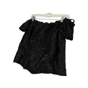 Ta Lise  Evening Formal Black Silk Beaded Sequin Boned Corset Top Size L/XL