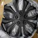 Universal Hubcaps for Steel Wheels, Snap-On Wheel Covers with Adjustable Steel Retaining Ring, Durable ABS, Patent Design (Glossy Black, 15-inch)