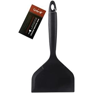 Silicone Japanese Tamagoyaki Omelette Spatula Wide Silicone Pancake Spatula Nonstick Heat-Resistant Pancake Shovel for Egg, Fish, Burgers, Steak and Pizza，Black