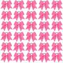 CN 30PCS 8" Large Cheer Bows, Cheerleading Bows Ponytail Holder for Girls, Grosgrain Ribbon Pink Cheer Hair Bows with Elastic Hair Tie for Cheerleader College Sports Softball Competition