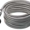 DOZYANT 12 Feet Universal QCC1 Low Pressure Propane Regulator Grill Replacement with Stainless Steel Braided hose for Most LP Gas Grill, Heater and Fire Pit Table, 3/8" Female Flare Nut