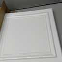 LA MAISON CEILINGS R24 Line Art Foam Glue-up Ceiling Tile (21.6 sq. ft./Case), Pack of 8, Plain White