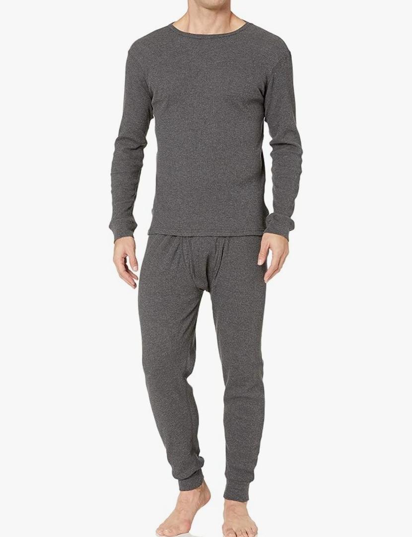 Amazon Essentials Thermal Long Johns Underwear Set for Men, XL, Charcoal