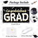 Newwiee Graduation Photo Banner 73 x 44 Inch Grad Personalized Banner Congratulations Grad Decorations Class of 2026 DIY Graduate Picture Backdrop Sign for School Graduation Party Supplies(Black)