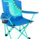 KABOER Kids Outdoor Folding Lawn and Camping Chair with Cup Holder and Carrying Bag, Children's Camping Chairs, 13d X 13w X 29h Inch