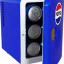 CURTIS Pepsi 6-can Mini Fridge, BLUE, 4 liters