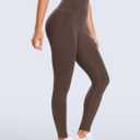 Women's Butt Lifting Leggings Hidden Scrunch Butt Lifting Leggings Seamless High Waisted Workout Yoga Pants (Brown, M)