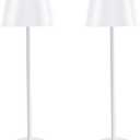 Table Lamp Touch Rechargeable Lamps: 3 Colors Stepless Dimming 5000mAh Rechargeable Battery 4 Timing IP54 Waterproof for Bedside Room (A, 2)