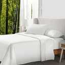 California Design Den Rayon from Bamboo Sheets Queen Size Bed Luxury Silk Cooling Bedsheets with Snug Fitted Deep Pockets (King , Ivory)