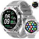 Military Smart Watch for Men With AI Q&A (Answer/Make Call/SMS Reply), 1.52" HD Smartwatch for Android Phones/iPhone, 100+ Sport Mode Fitness Tracker with HR, SpO2, Sleep Monitor, IP68 Waterproof