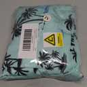 DJYQBFA Teal Blue Mens Swim Trunks with Liner Pockets 9" Quick Dry Beach Shorts Bathing Suit M