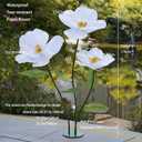 Large Paper Artificial Flowers,Giant Flowers for Decoration,Huge Handcrafted Poppy Fake Flowers with Stand for Home Decor Bridal Shower Party Outdoors Yard Event Backdrop Decor (White)