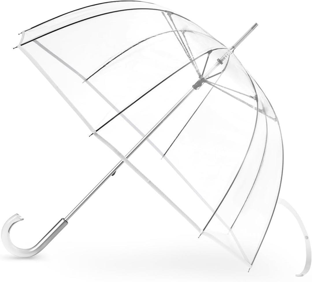 Clear Umbrella for Rain, Dome Bubble Umbrellas for Wedding, Windproof Transparent Umbrella with Large Canopy, Reinforced Fiberglass Frame & Aluminum Shaft, Lightweight for Prom & Outdoor Events