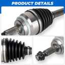 TadaMark Front Left CV Axle Shaft Assembly Fit for Toyota Camry 2.5L 2.5 2012-2017 L4, GAS & FHEV, Driver Side, for 66-5410