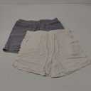 Ficerd 2 Pack Women's Linen Wide Leg Shorts, Casual High Waisted Drawstring Shorts Pant Comfy Summer Beach Short with Pockets M