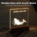 Led Wooden Acrylic Light Base and Blanks (12) - 7'' Led Acrylic Night Lights with USB Cables