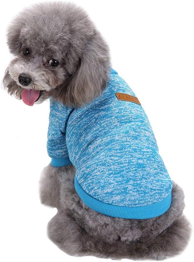 Pet Dog Classic Knitwear Sweater Warm Winter Puppy Pet Coat Soft Sweater Clothing for Small Dogs, Size 3
